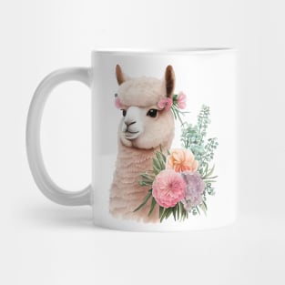 lama with flowers Mug